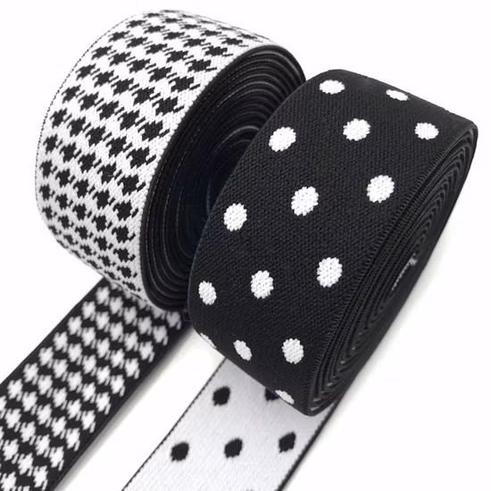 Design personalizado esportes jacquard elástico cinta roupa interior cintura elástica para roupas