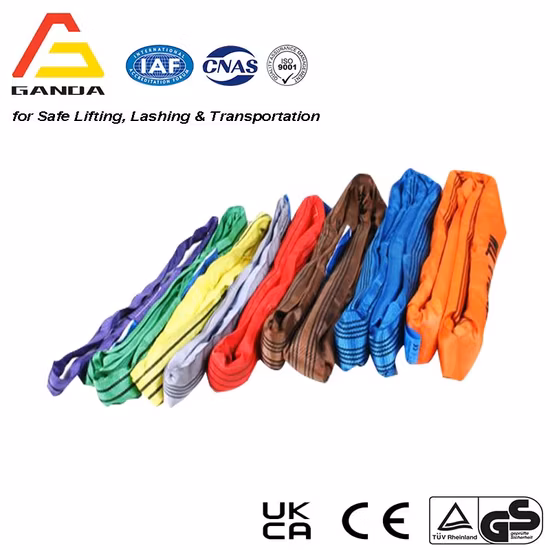 Eslinga redonda sem fim, eslinga redonda de elevação, eslinga macia de poliéster, fornecedor de eslinga macia redonda