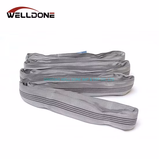 Estilingue redondo de elevação infinita de poliéster cinza 4t de alta qualidade En1492